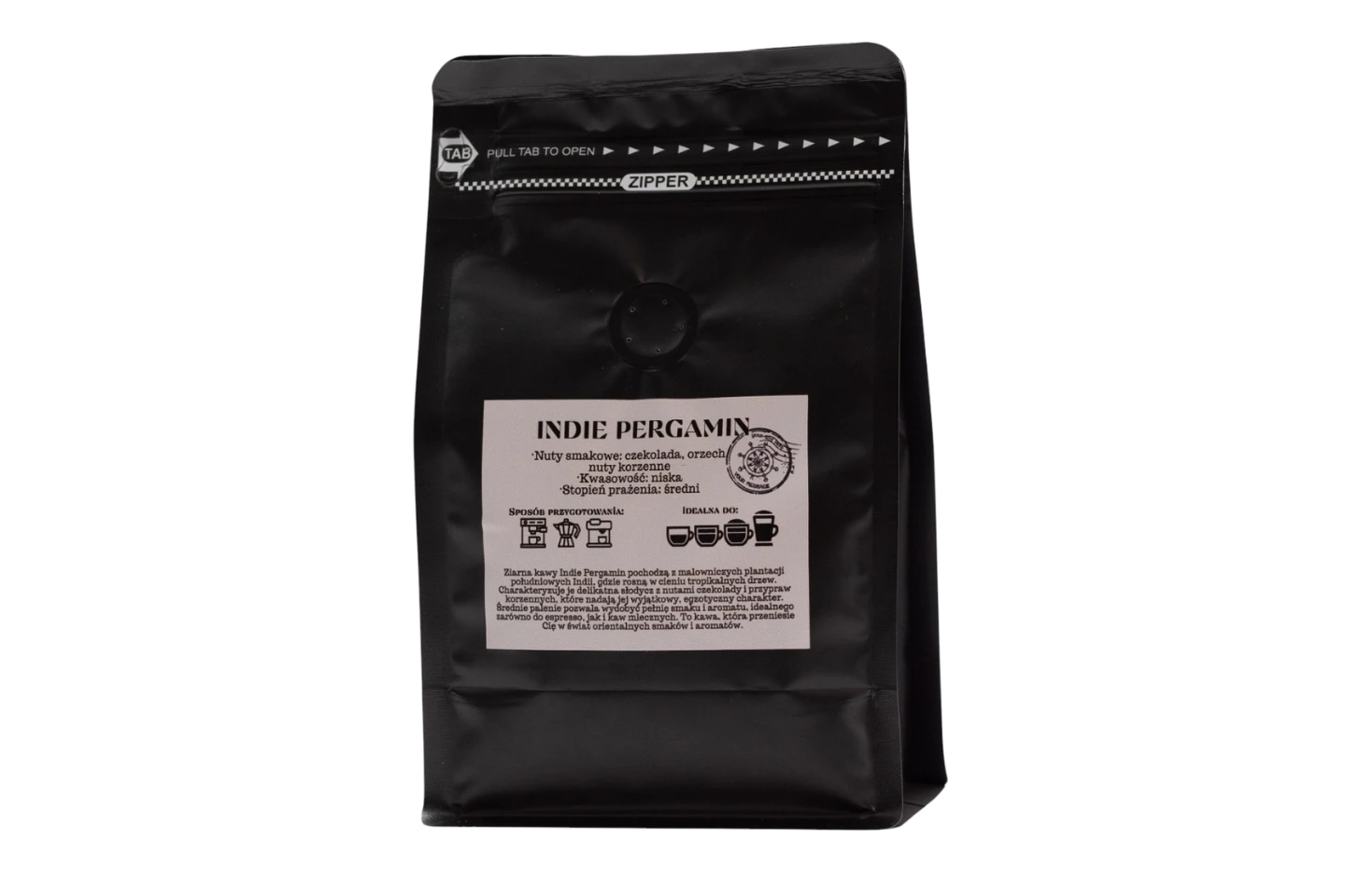 Kawa ziarnista indie pergamin 2